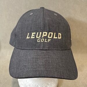 Leupold Golf Hat Mens Charcoal Grey Cloud-Fit Snapback Adjustable Baseball Cap